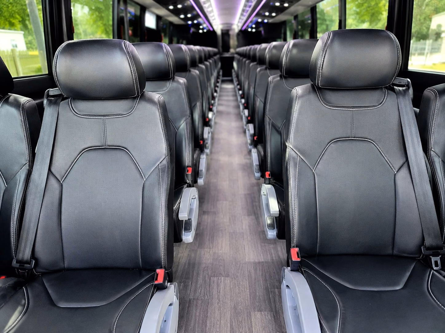 56 passenger charter bus interior